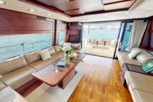 Innenansicht der Yacht
