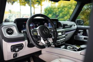 Intérieur Mercedes G63 blanc verre