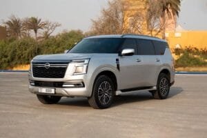 Nissan Patrol SIlver 2025 Model Rent in Dubai