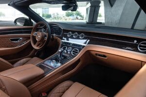 Interior of Bentley Continental GTC for Rent