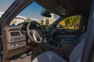 Interior of GMC Yukon