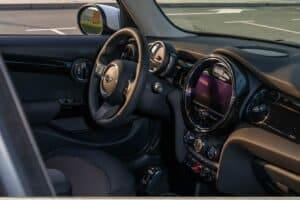 interior of mini cooper