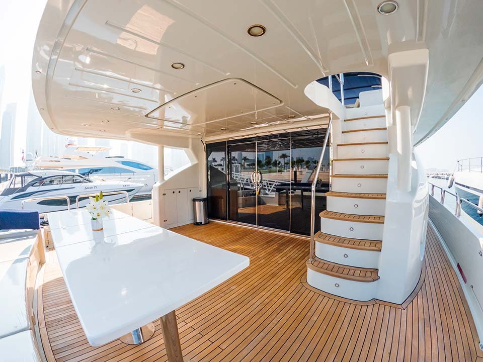Interior of the kono yacht