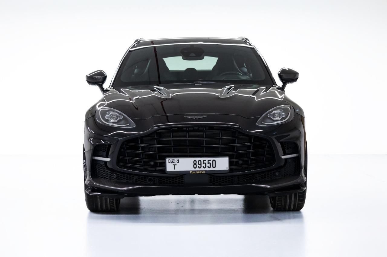 Black Aston Martin DBX 2024 for rent in Dubai - front view