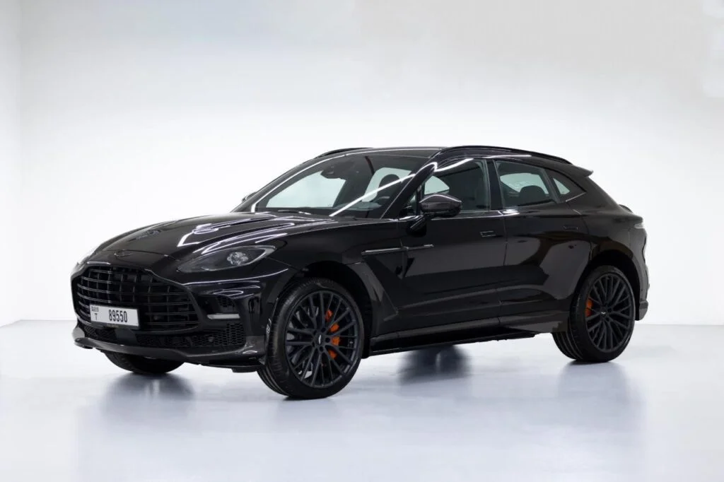 Aston Martin DBX 2024 rental Dubai - front three-quarter view
