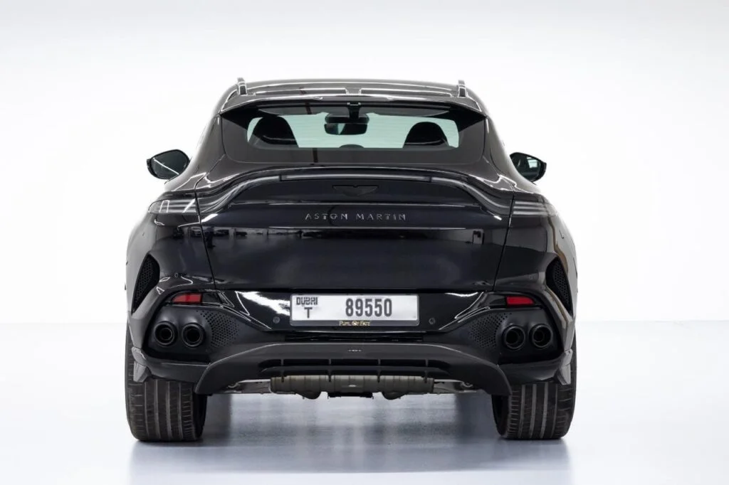 Aston Martin DBX 2024 rear view - Aston Martin rental Dubai