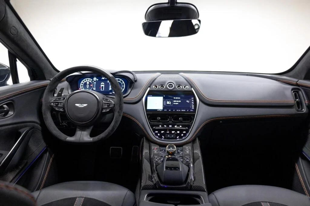 Aston Martin DBX 2024 dashboard and steering wheel
