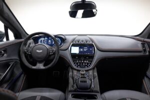 Aston Martin DBX 2024 dashboard and steering wheel